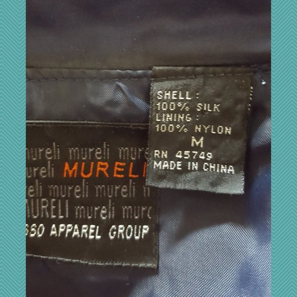 Mureli VTG Navy & Gold Beaded Full Zip Silk Track Jacket - Picture 6 of 6